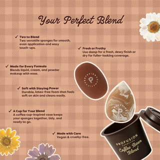 Coffee Bean Blend Blending Sponge & Case Set