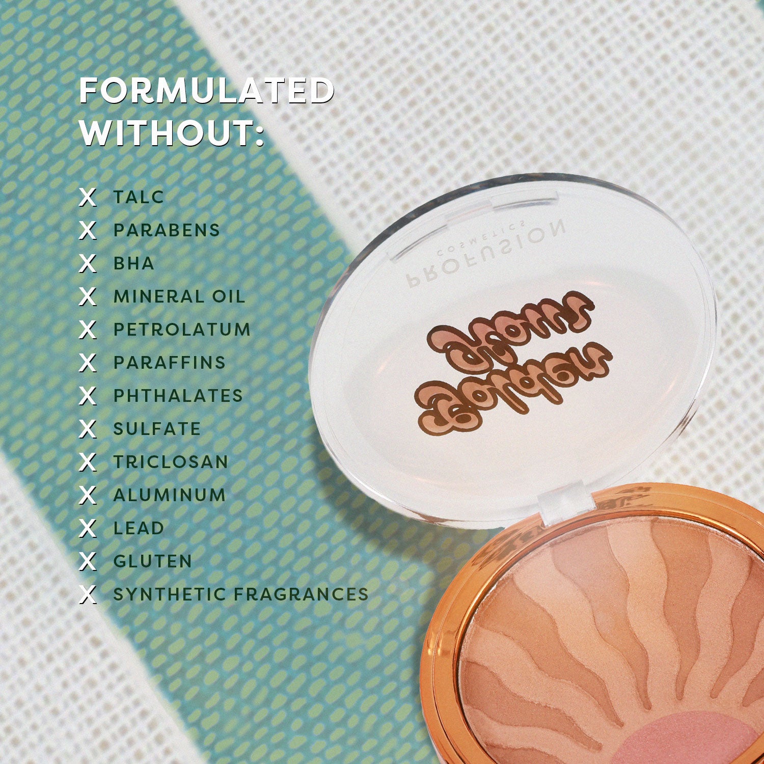 West Coast Glow Golden Hour Luminous Bronze & Glow Palette Call Outs