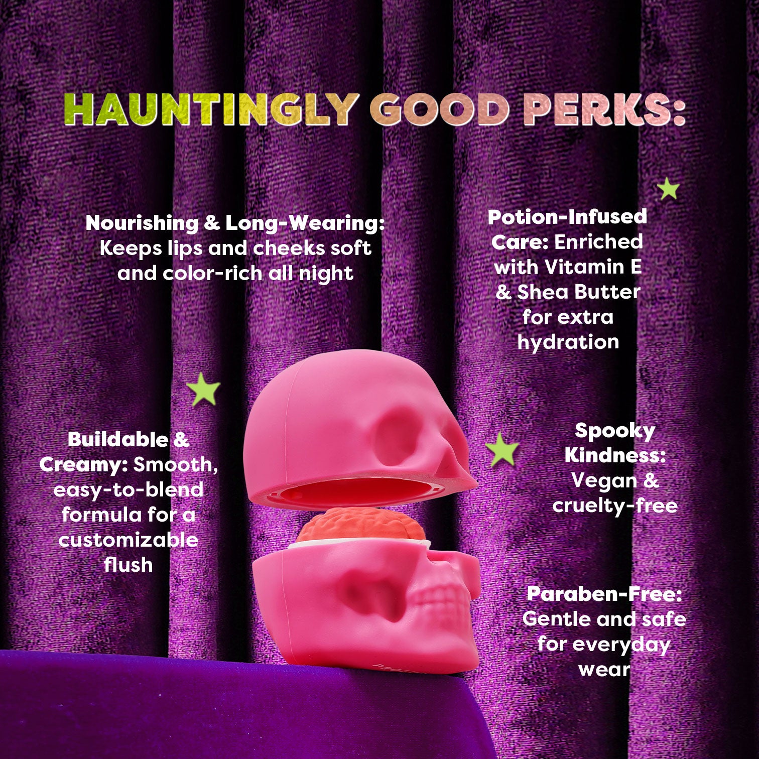 Monster Bash | Graveyard Flush Lip & Cheek Balm call out