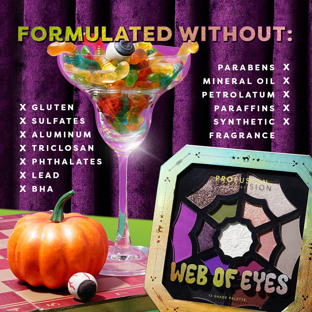Monster Bash | Web of Eyes 13 Shade Palette Infographics