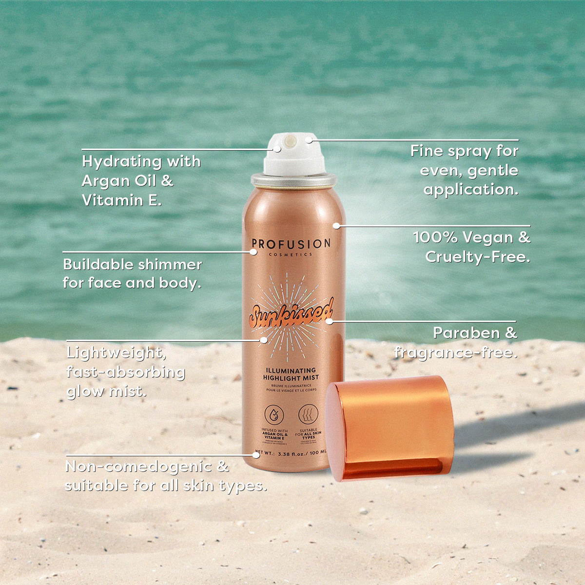 Sunkissed Illuminating Highlight Mist Infographics