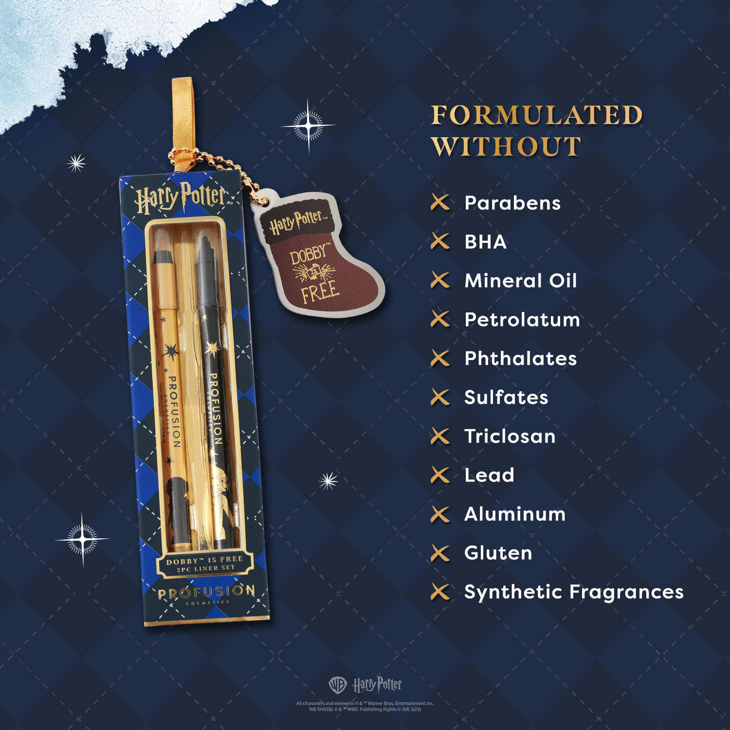 Harry Potter Holiday | Dobby™ Is Free 2 PC Liner Set Infographics