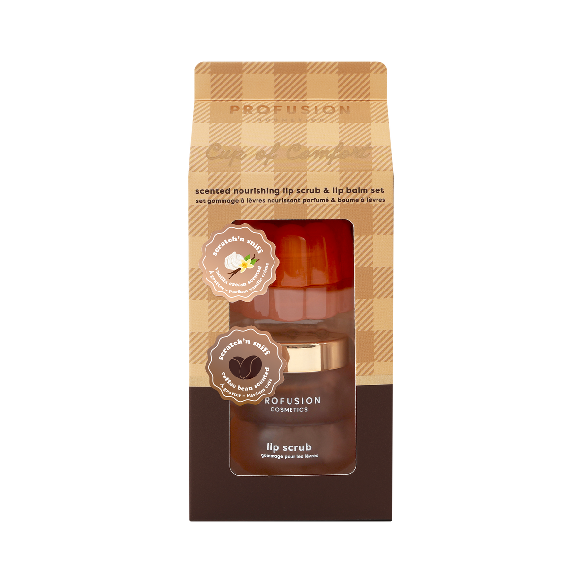 Cup of Comfort Scented Nourishing Lip Scrub & Lip Balm Set