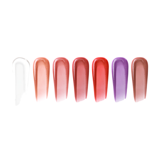 7 different shades of lip gloss
