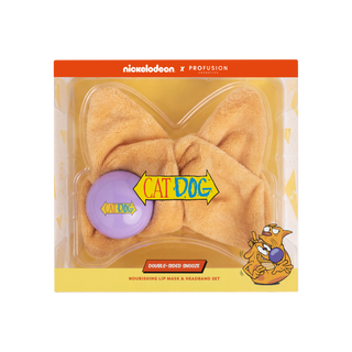 Cat Dog | Double-Sided Snooze - Nourishing Lip Mask & Headband Set