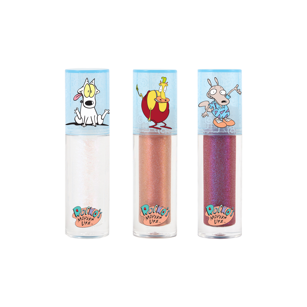 Rocko's Modern Life | Oh Snap! 3 PC Shimmer Lip Oil with Cosmetic Bag