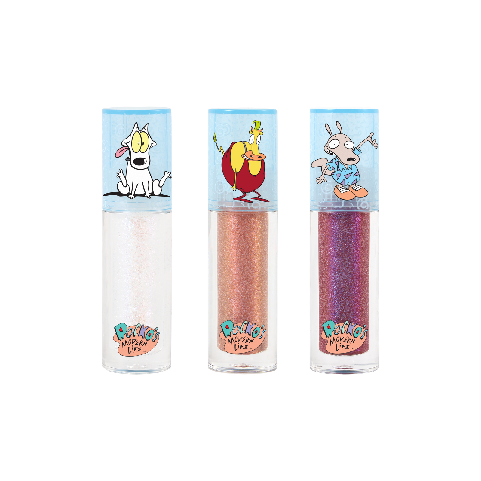 Rocko's Modern Life | Oh Snap! 3 PC Shimmer Lip Oil with Cosmetic Bag