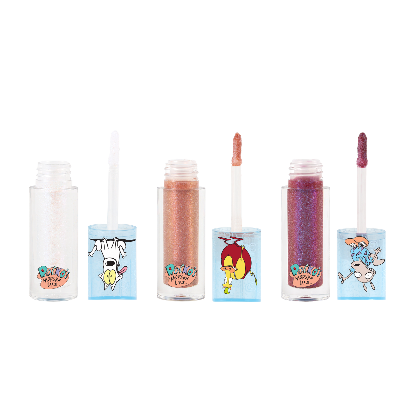 Rocko's Modern Life | Oh Snap! 3 PC Shimmer Lip Oil with Cosmetic Bag