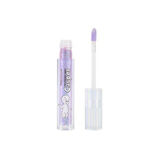 lilac/ purple iridescent lip topper opened showing lip applicator