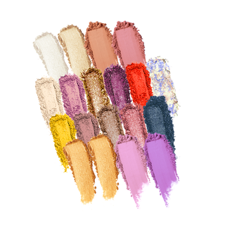 Swatches of different colors eyeshadow