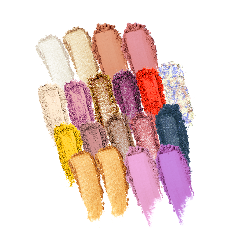 Swatches of different colors eyeshadow