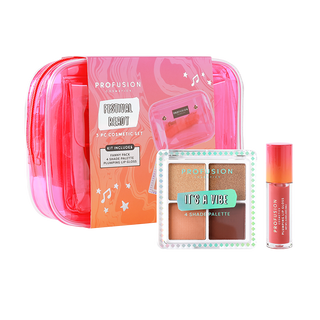 Es una vibra | Juego de cosméticos y bolsa de 3 piezas listo para el festival