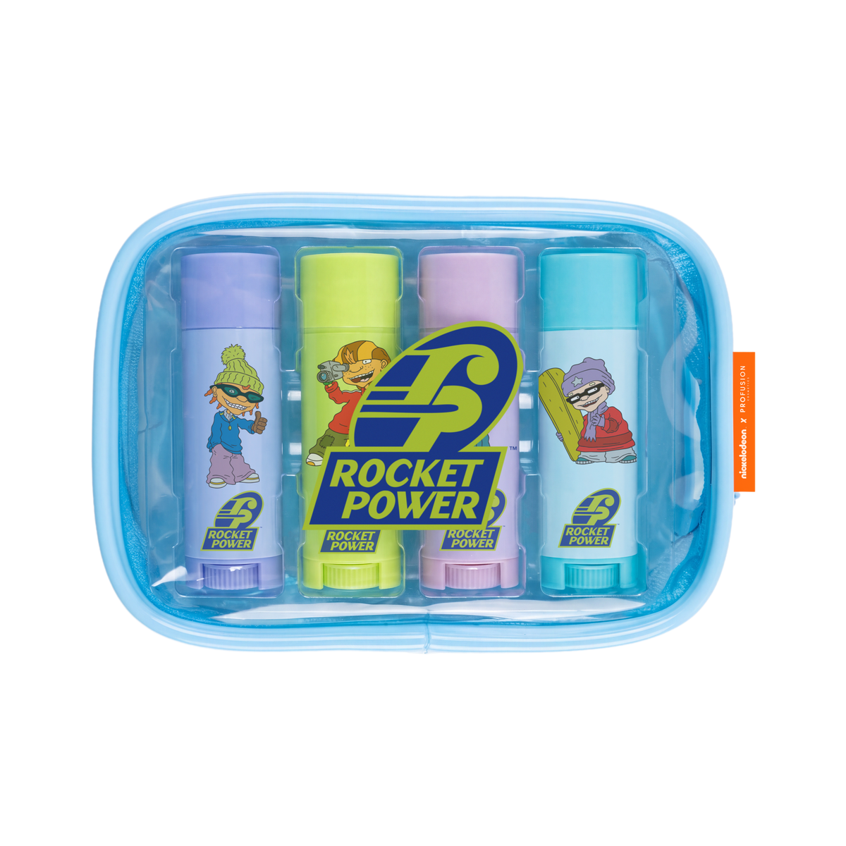 Rocket Power | Shred Ready - 4 PC Lip Balm Set with Keychain Bag