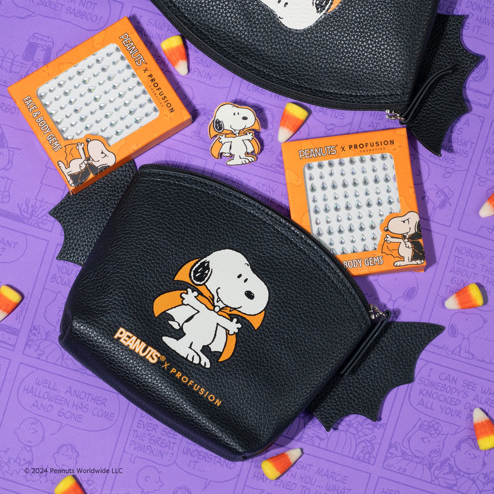 Peanuts Halloween | Count Snoopy Cosmetic Bag Set w/ Gems