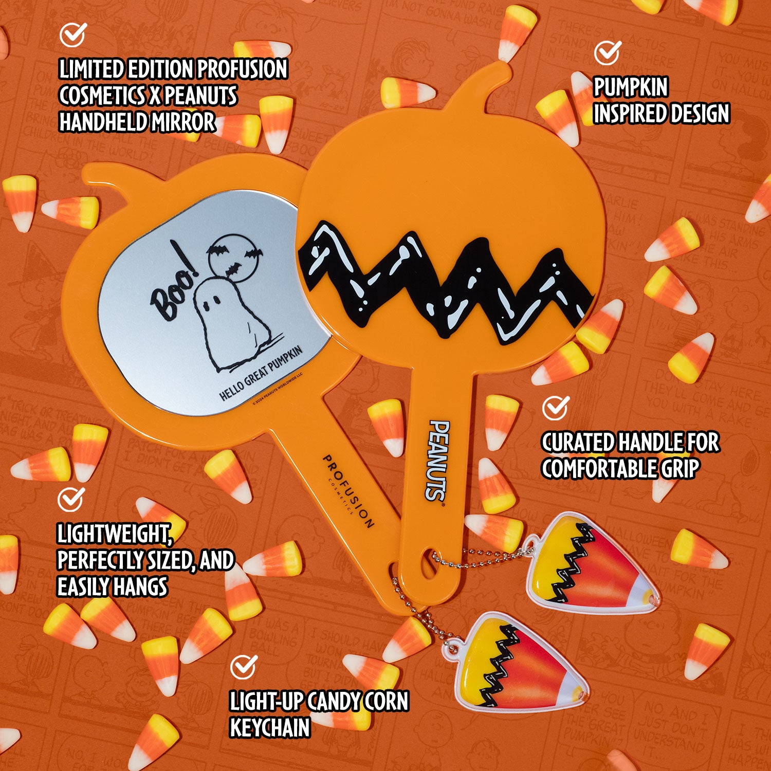 Peanuts Halloween| Hello Great Pumpkin Handheld Mirror