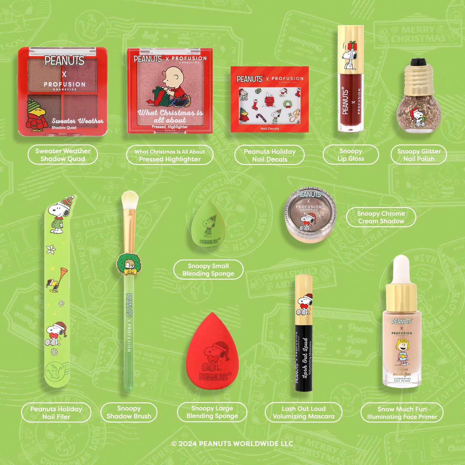 Peanuts Holiday 12 Days of Advent Calendar Profusion Cosmetics