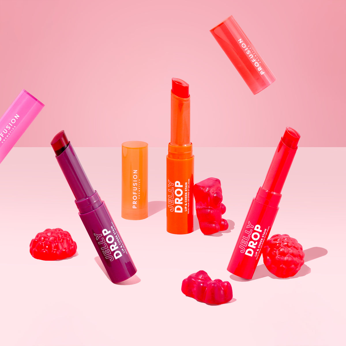 Jelly Drop Lip &amp; Cheek Stain lifestyle photo with gummies