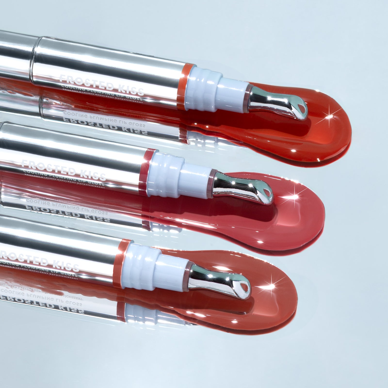 Frosted Kiss Cooling Plumping Lip Gloss with swatch