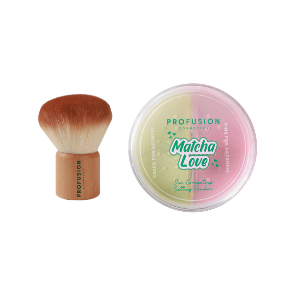 Matcha Love Correcting Powder & Kabuki Brush