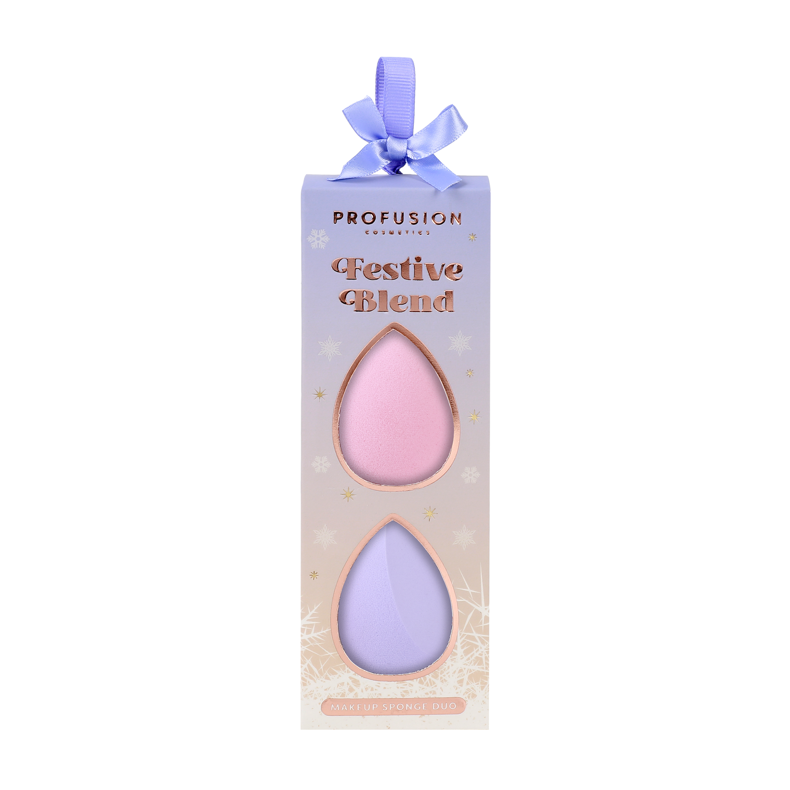 1 pink, 1 purple beauty blending makeup sponge