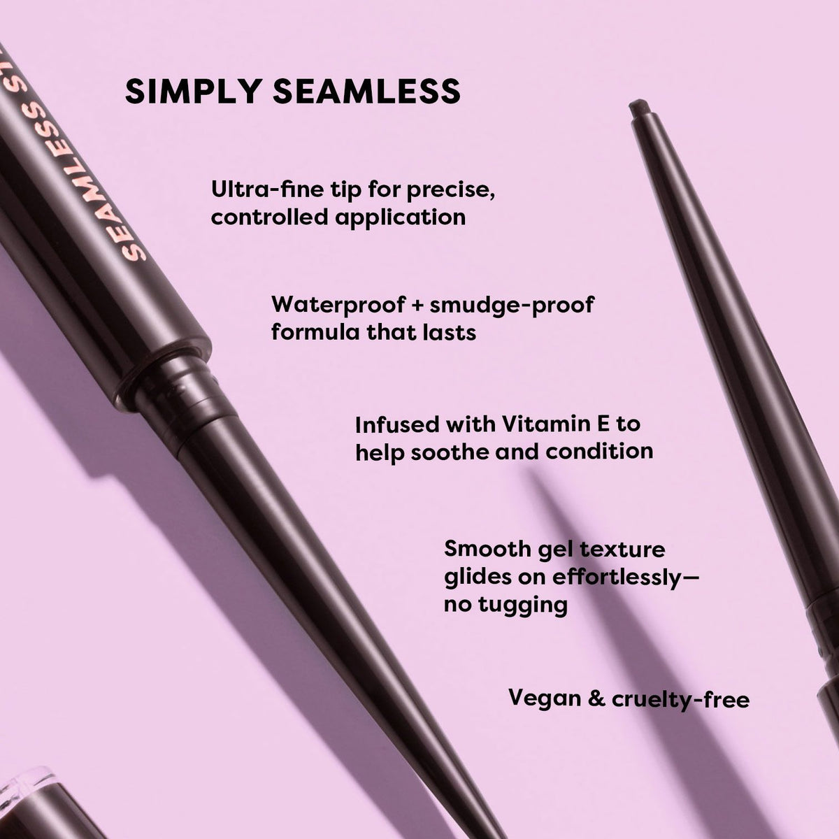 Seamless Strokes Precision Gel liner - Dark Roast infographic