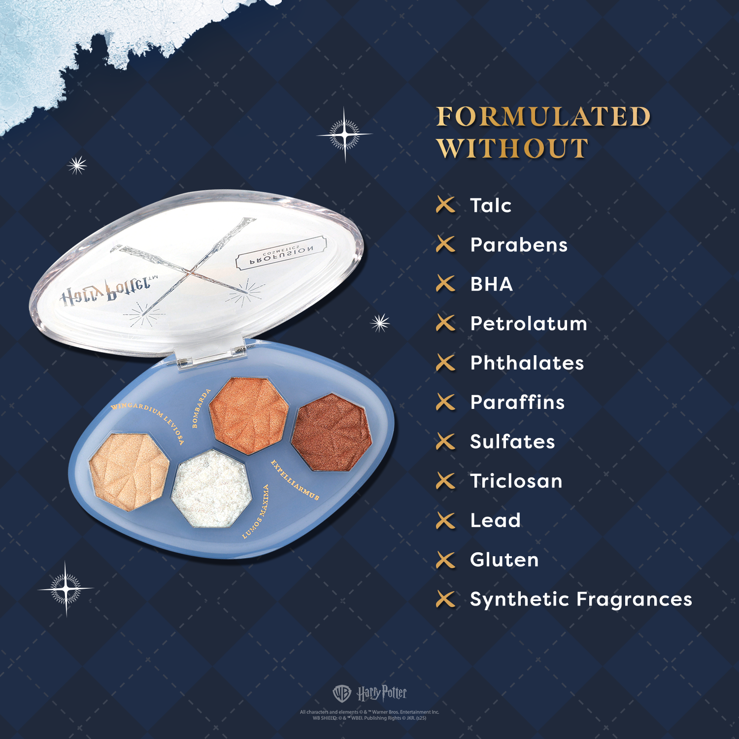 Harry Potter Holiday | Magical Charms Illuminating Highlighter Quad Infographics