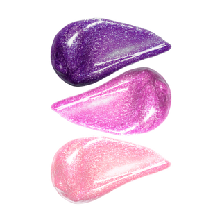 3 pcs shimmer lip gloss swatches