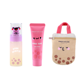 Let's Get Some Boba Body Spritz, Hand Lotion, and Reusable Pouch Set