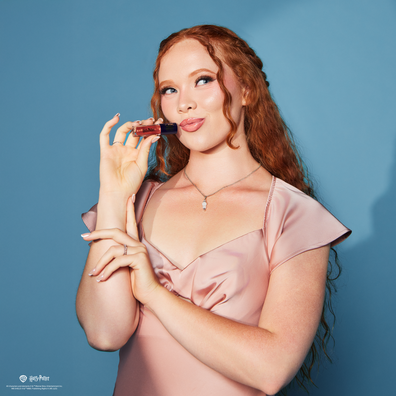 Harry Potter Holiday | Gryffindor™ Slytherin™ Hufflepuff™ Raven Claw™ Lip Duo Set model with product