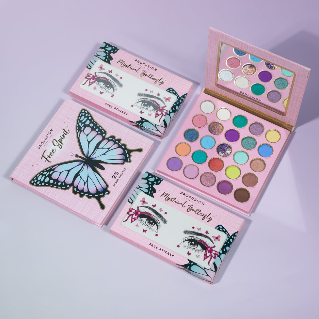 Empowered Butterfly | Free Spirit 25-Shade Palette - Profusion Cosmetics