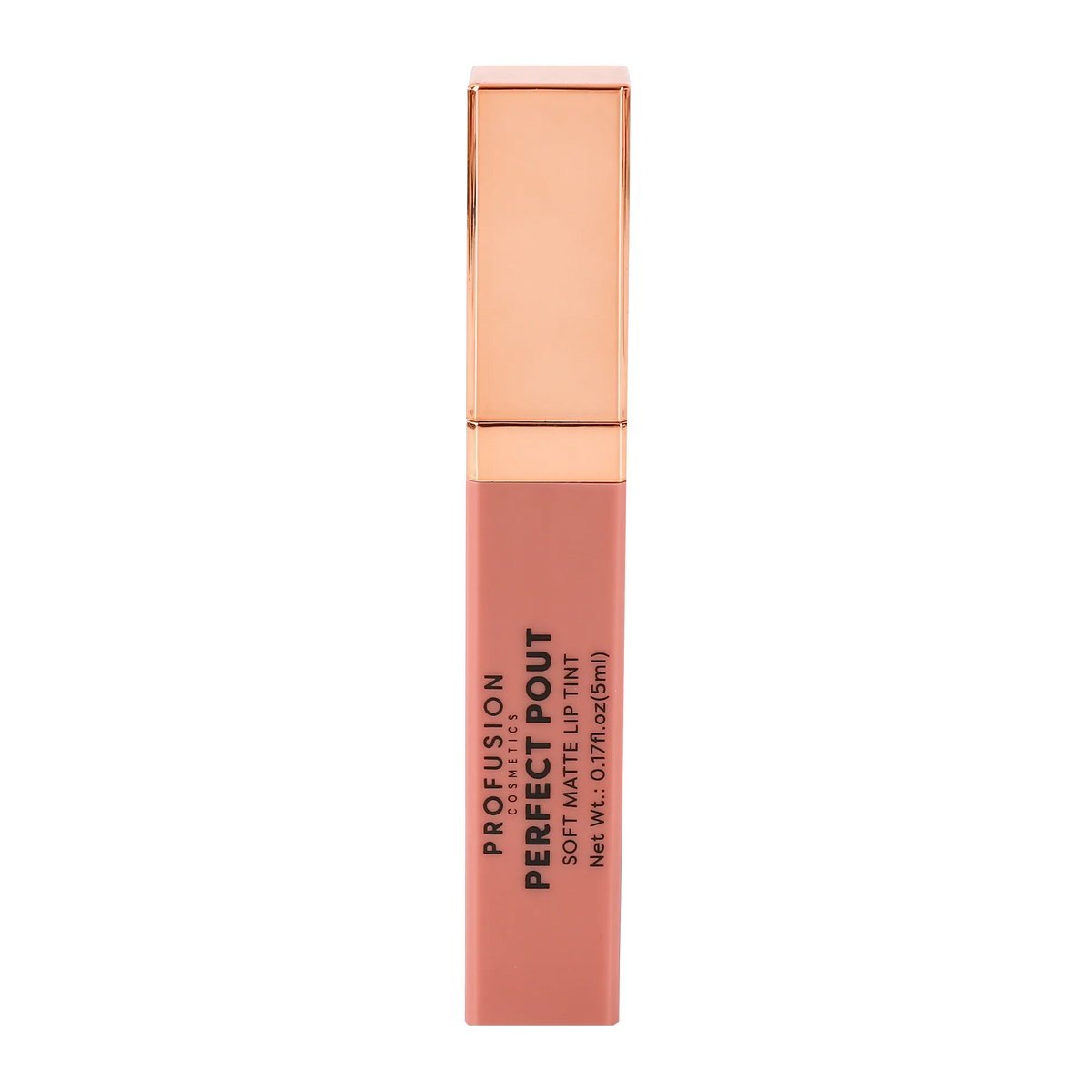 Profusion Cosmetics Perfect Pout Soft Matte Lip Tint in a warm nude shade.